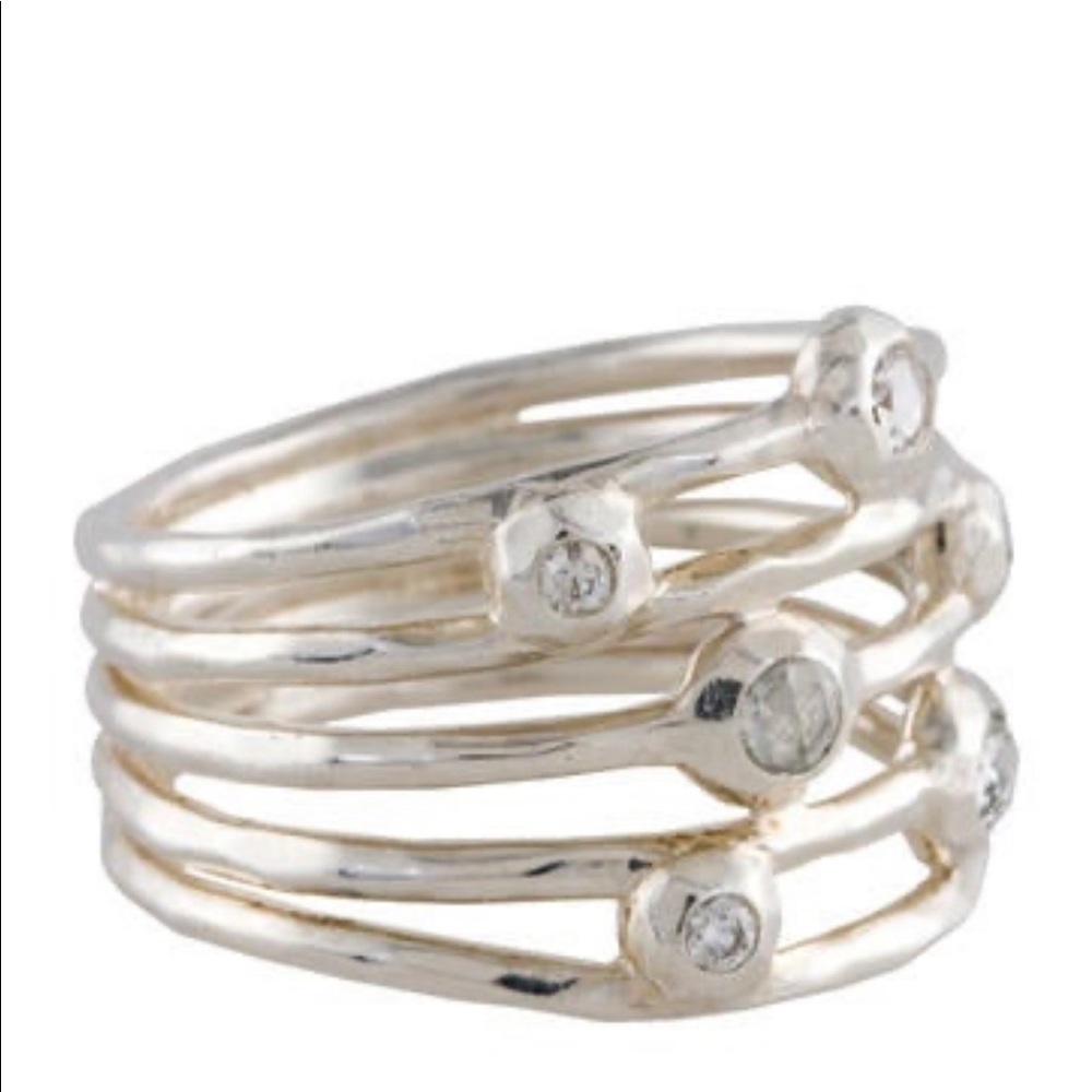 IPPOLITA Diamond Glamazon Starsust Ring Sz 7